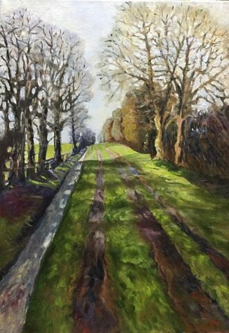 Oxfield Lane Cawood by John Warburton of Wensleydale Art